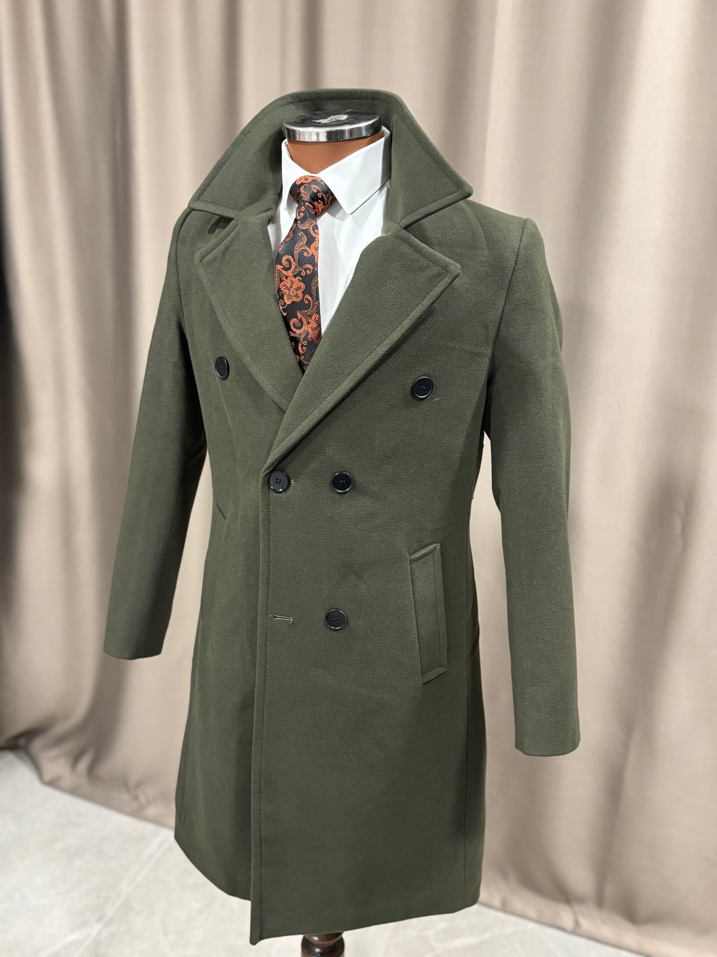 Herren Mantel Grün
