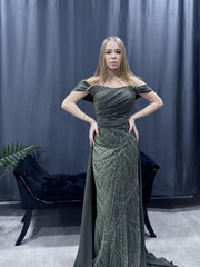 Abendkleid - Olive